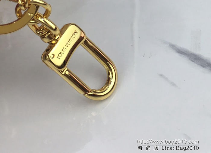 路易威登LV 頂級原單M65216 LV Facettes 鑰匙扣和包飾 彈簧扣刻有路易威登品牌標識 鑰匙環  ydh1007